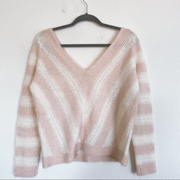 Sézane Ariel Jumper in Rose Cream Stripe - Picture 6 of 11